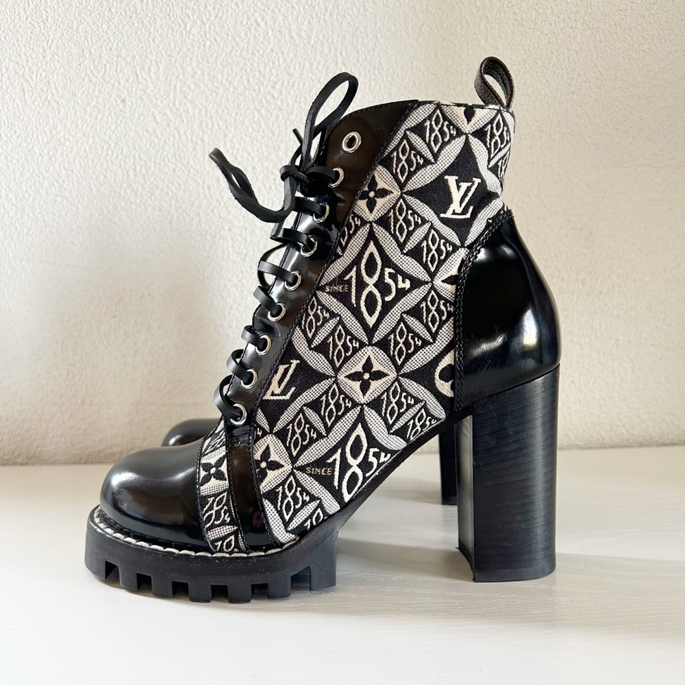 Louis Vuitton Since 1854 Star Trail Monogram Combat Boots Limited Edition EU 37